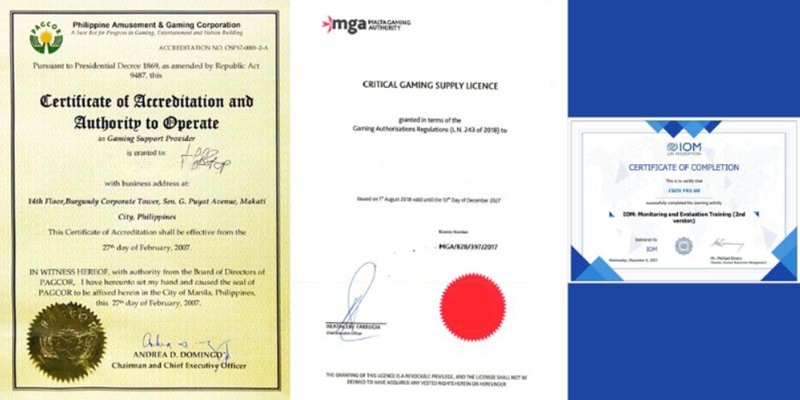 Giấy phép hoạt động được MGA cấp